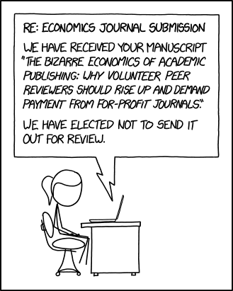 Comic highlighting the challenges and quirks of the peer review process. (Source: Peer Review)