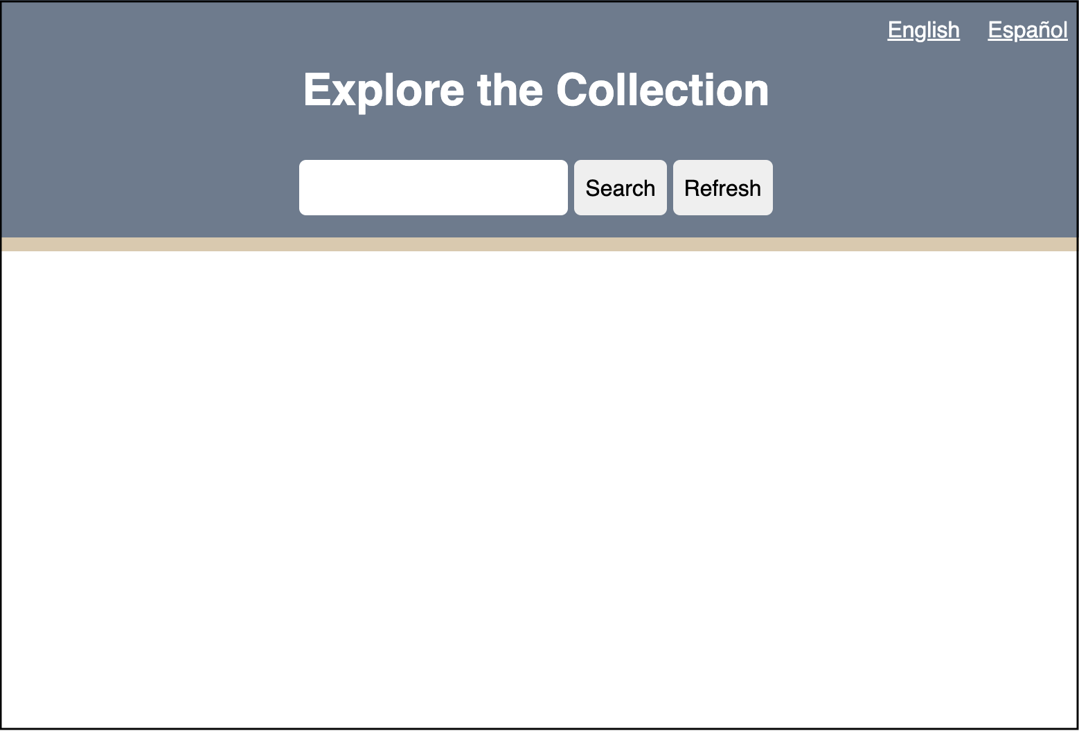 Basic discovery interface.