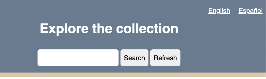 Translation buttons at the top of our webpage.